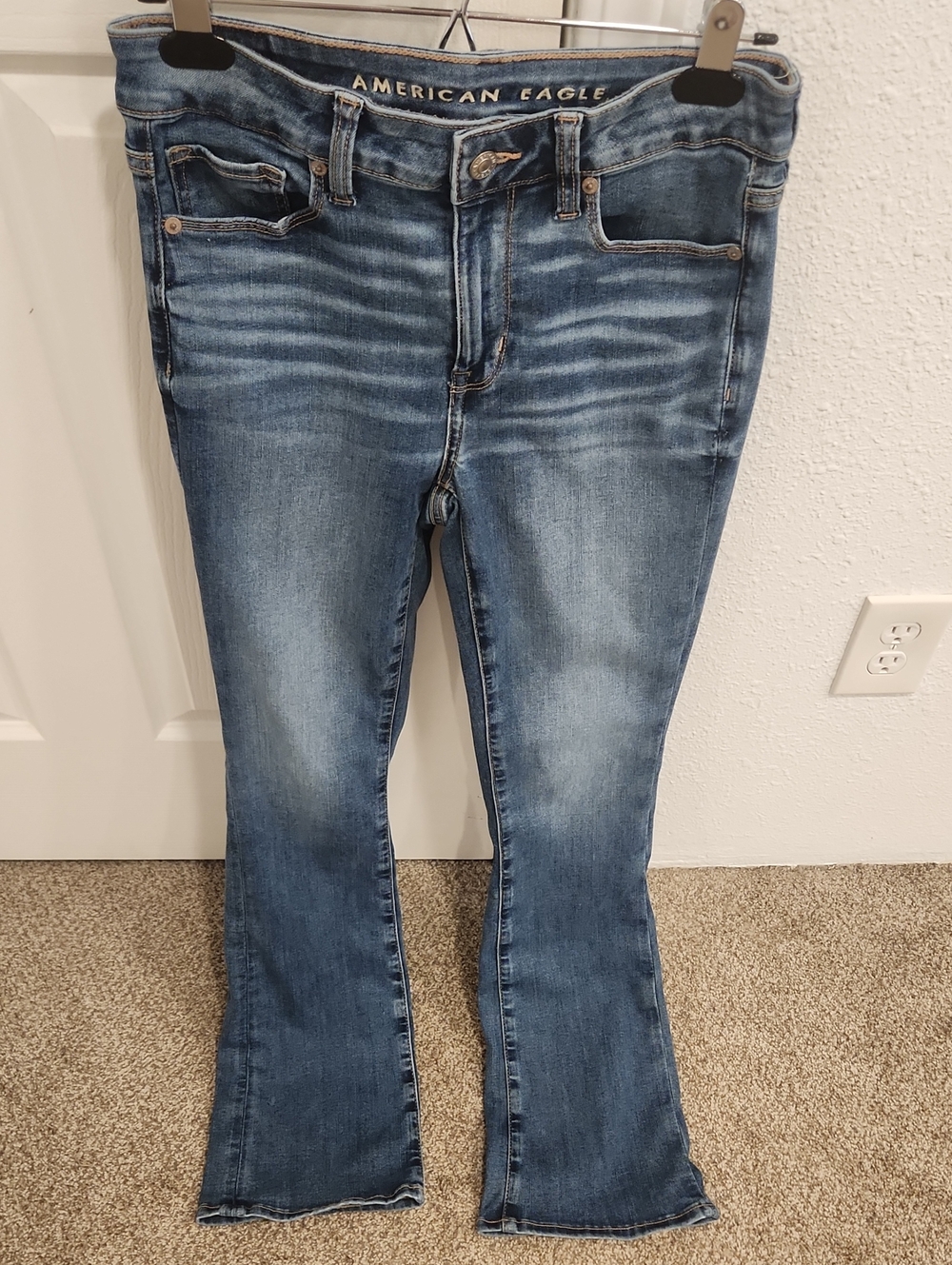 American Eagle Outfitters Women's Medium Blue Flare Jeans